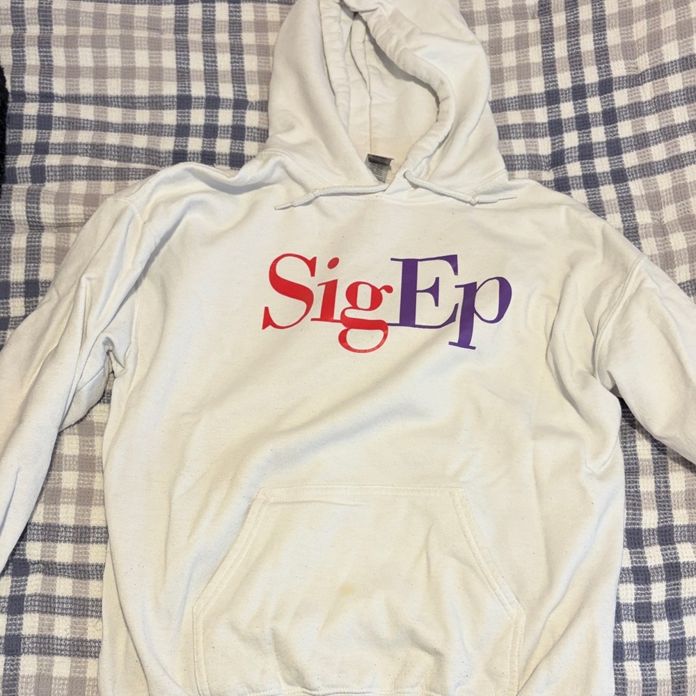 White Gildan SigEp Hoodie